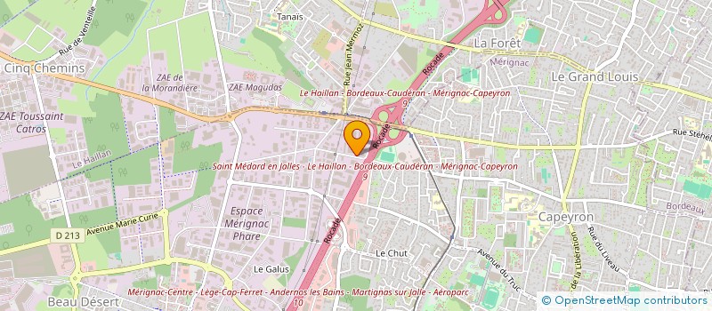 localisation de l'entreprise AG JEAN PERRIN  MERIGNAC