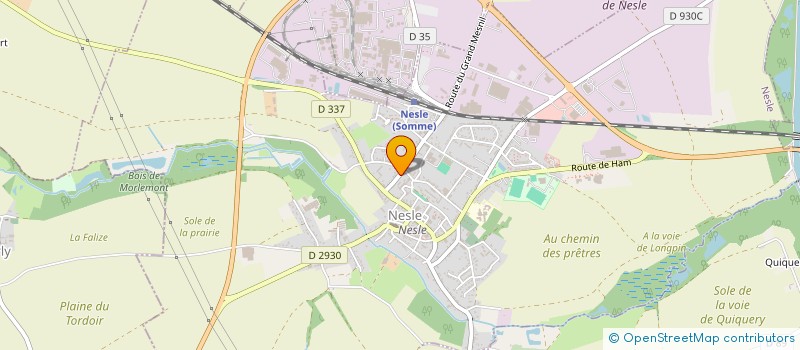 localisation de l'entreprise AG LOGISTICS à NESLE
