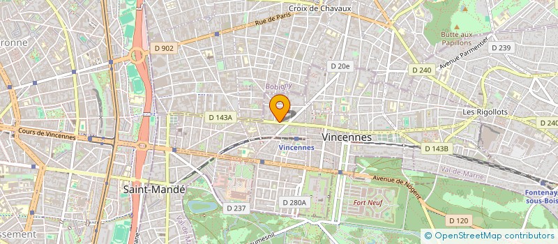 localisation de l'entreprise AG LUTINS à VINCENNES