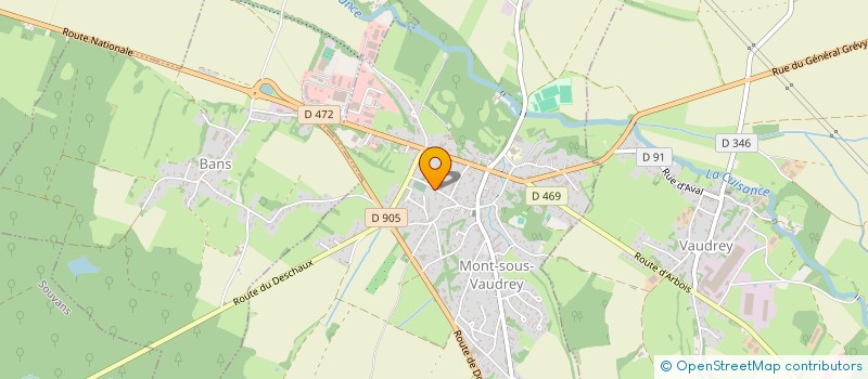 localisation de l'entreprise AG METAL  MONT-SOUS-VAUDREY