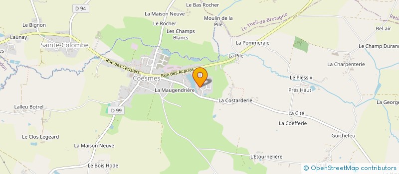 localisation de l'entreprise AG OUEST ASSURANCES  COESMES