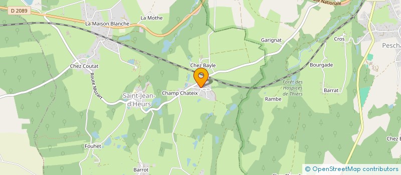 localisation de l'entreprise AG PEINTURE 63  SAINT-JEAN-D'HEURS