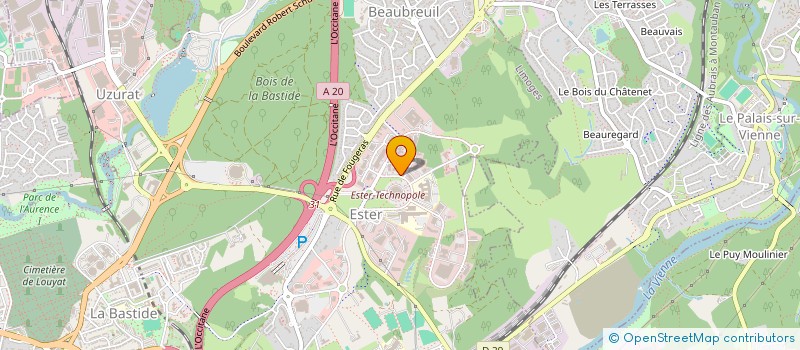 localisation de l'entreprise AG PEX à LIMOGES