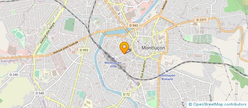 localisation de l'entreprise AG PNEUS à MONTLUCON