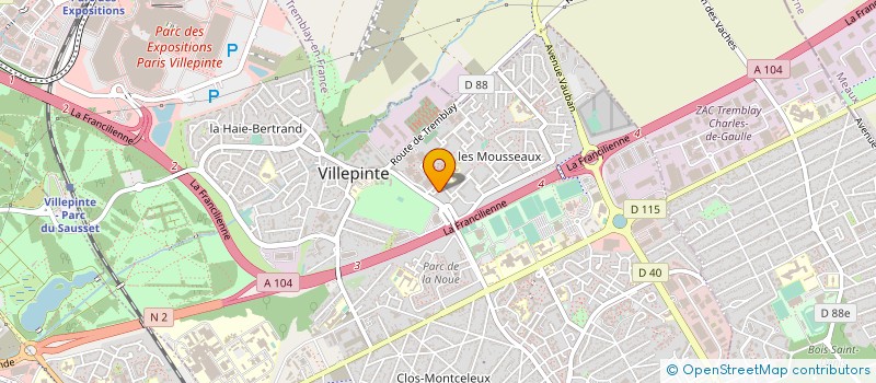 localisation de l'entreprise AG PRO à VILLEPINTE