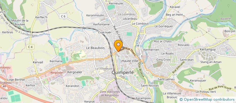 localisation de l'entreprise AG'RENOV à QUIMPERLE