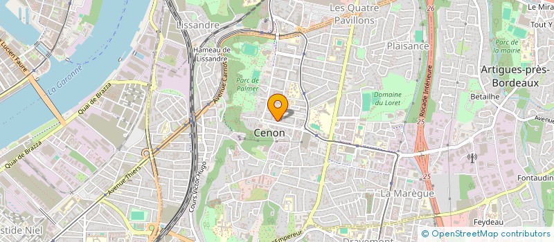 localisation de l'entreprise AG SERVICES  CENON