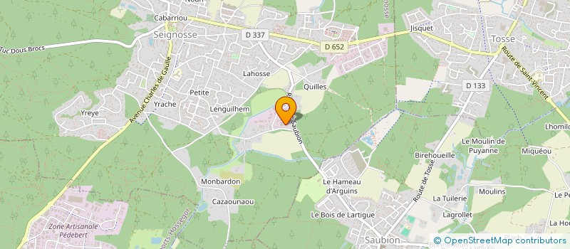 localisation de l'entreprise AG SERVICES à SEIGNOSSE