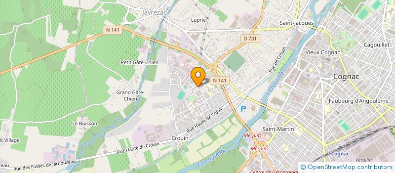 localisation de l'entreprise AG SERVICES à COGNAC