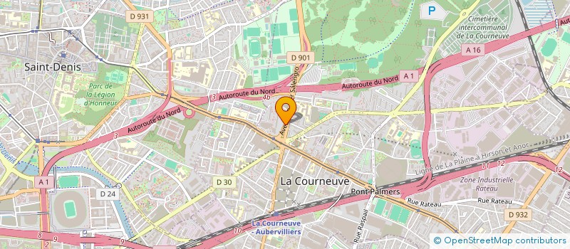localisation de l'entreprise AG SERVICES IDF à LA COURNEUVE