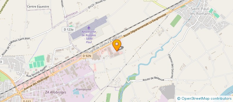 localisation de l'entreprise AG SPORT SAS  SAINT-PAUL-LES-ROMANS