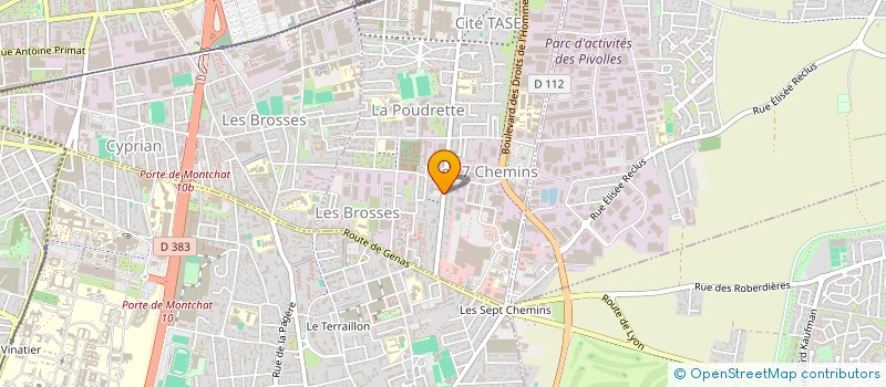 localisation de l'entreprise AG TRANS à VAULX-EN-VELIN