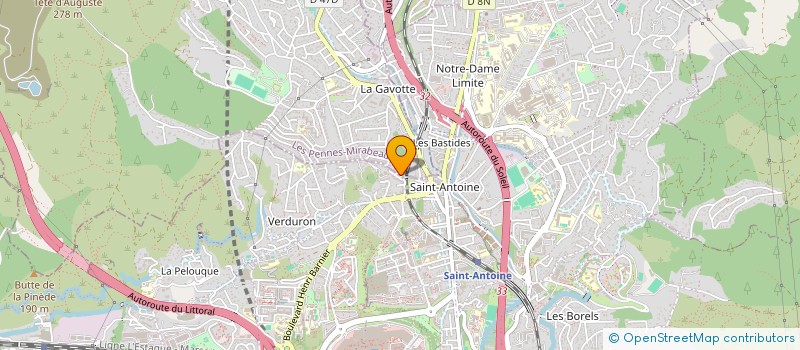 localisation de l'entreprise AG TRANSPORT à MARSEILLE 14EME