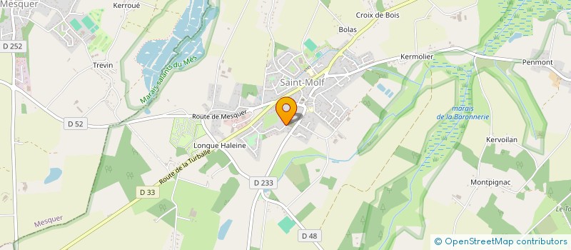 localisation de l'entreprise AG TRANSPORTS à SAINT-MOLF