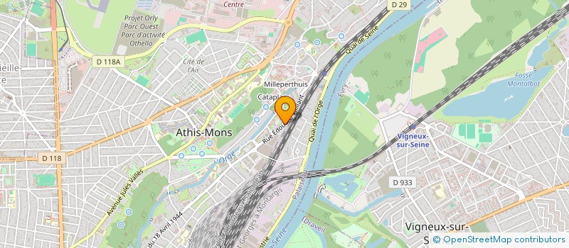 localisation de l'entreprise AG TRANSPORTS à ATHIS-MONS