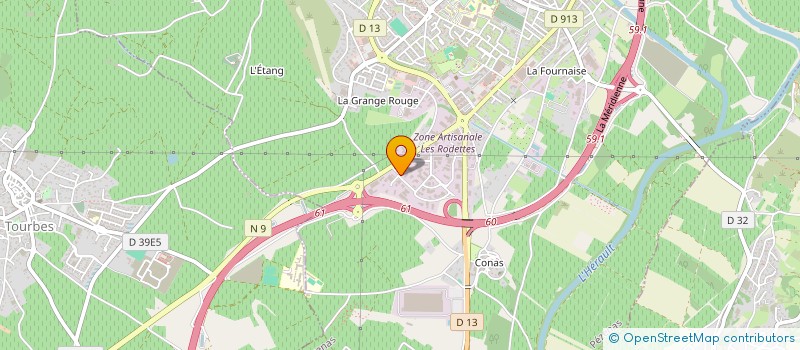 localisation de l'entreprise AG1  PEZENAS