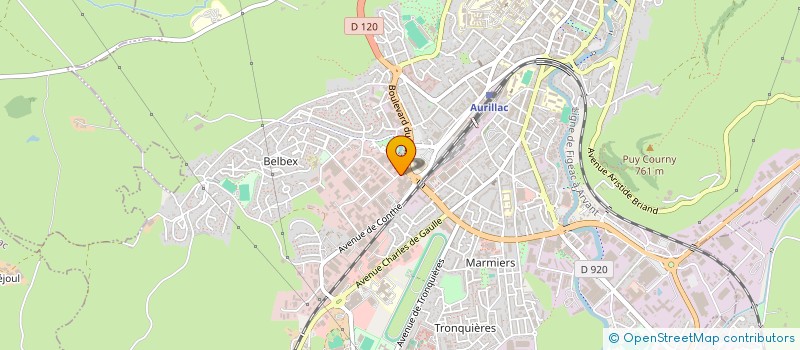 localisation de l'entreprise AG15 à AURILLAC