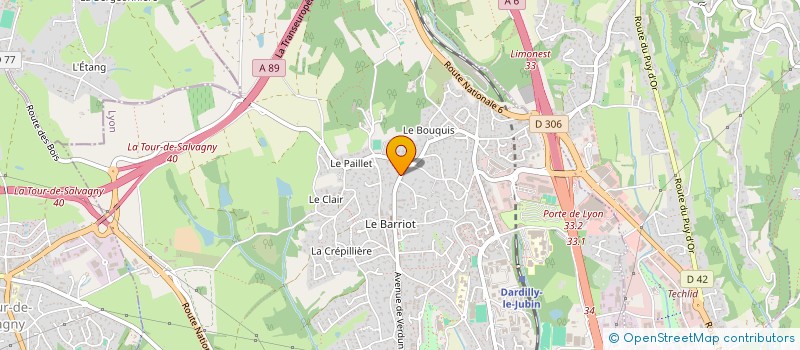 localisation de l'entreprise AG2I à DARDILLY