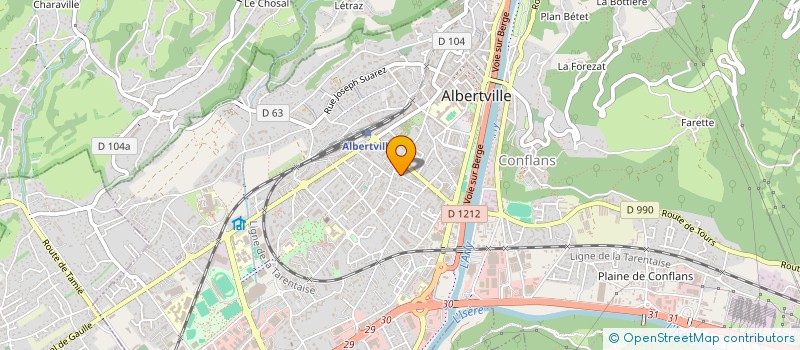 localisation de l'entreprise AG2M  ALBERTVILLE