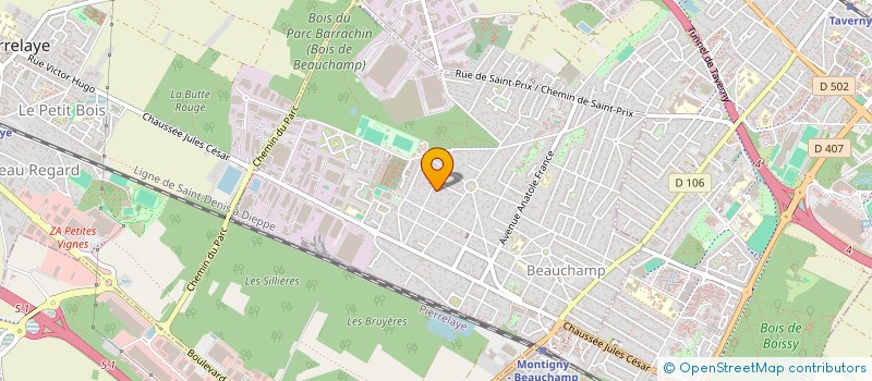 localisation de l'entreprise AG3L  BEAUCHAMP