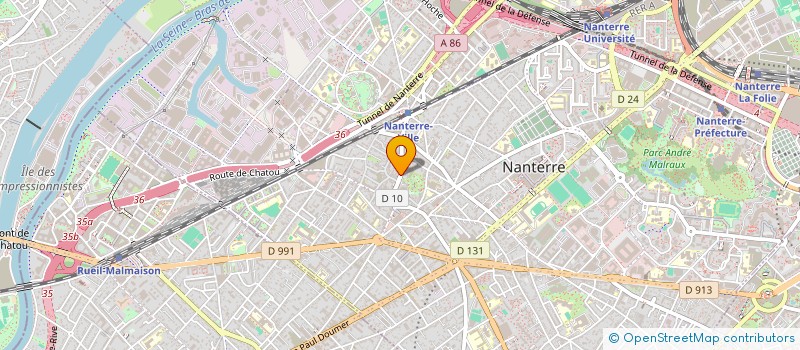 localisation de l'entreprise AGA  NANTERRE