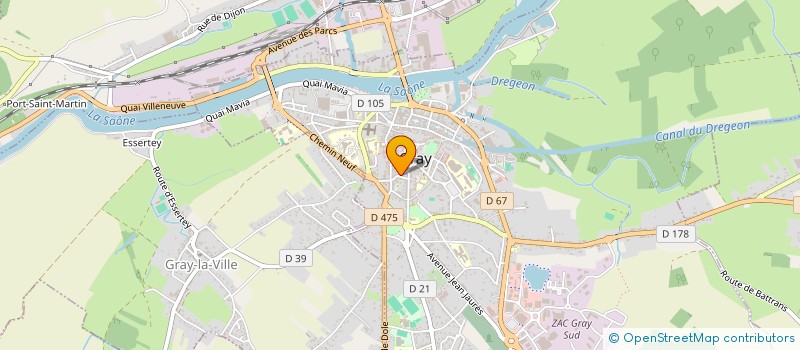 localisation de l'entreprise AGA DIFFUSION à GRAY