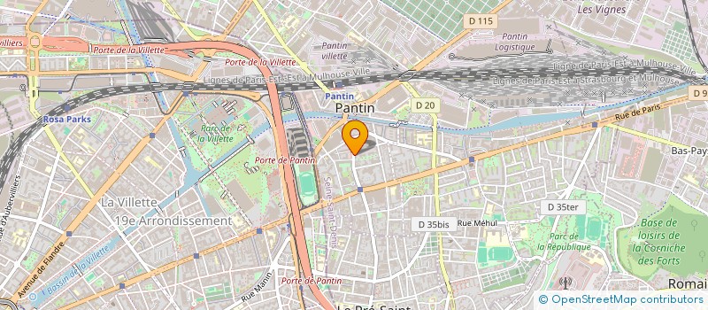 localisation de l'entreprise AGACE à PANTIN