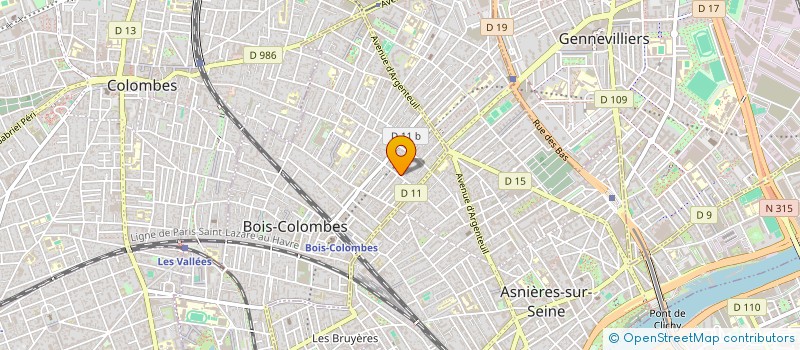 localisation de l'entreprise AGAFIS à BOIS-COLOMBES