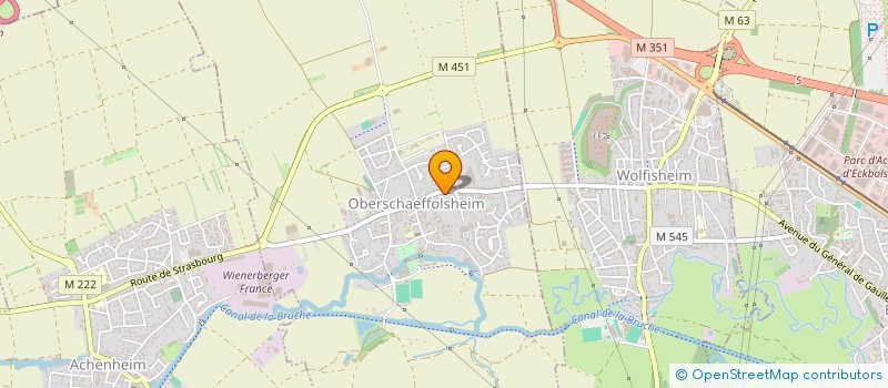 localisation de l'entreprise AGALON  OBERSCHAEFFOLSHEIM
