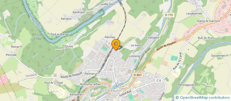 localisation de l'entreprise AGANEOC'H  CHATEAULIN