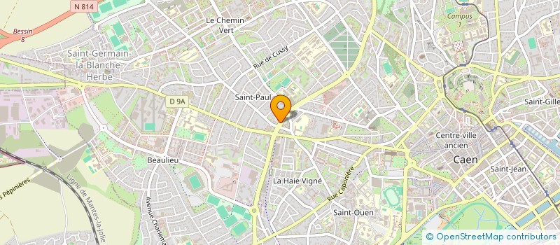 localisation de l'entreprise AGAPANTHE à CAEN