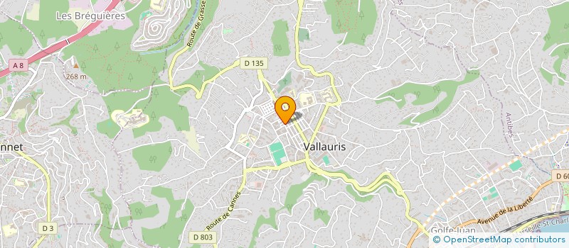 localisation de l'entreprise AGAPES LAND à VALLAURIS