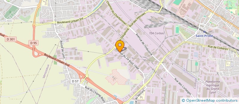 localisation de l'entreprise AGAT à CORBAS