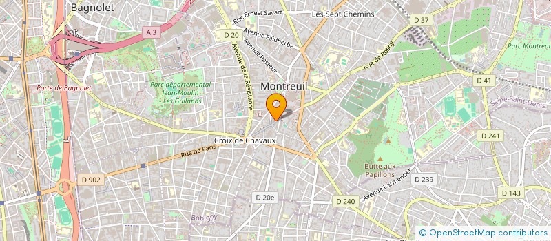 localisation de l'entreprise AGATE à MONTREUIL