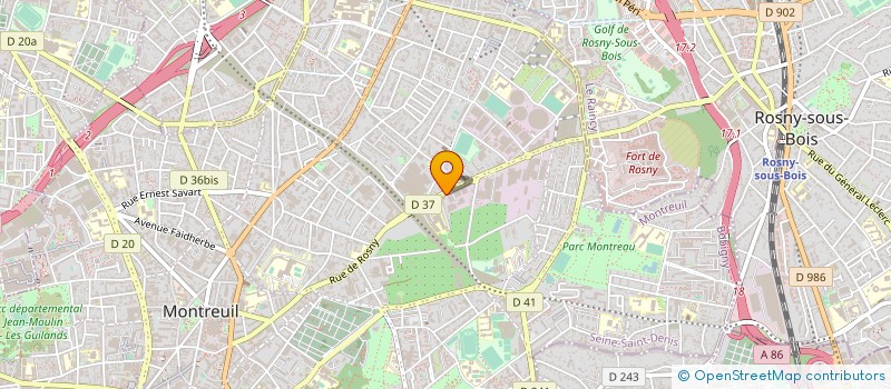 localisation de l'entreprise AGATE à MONTREUIL