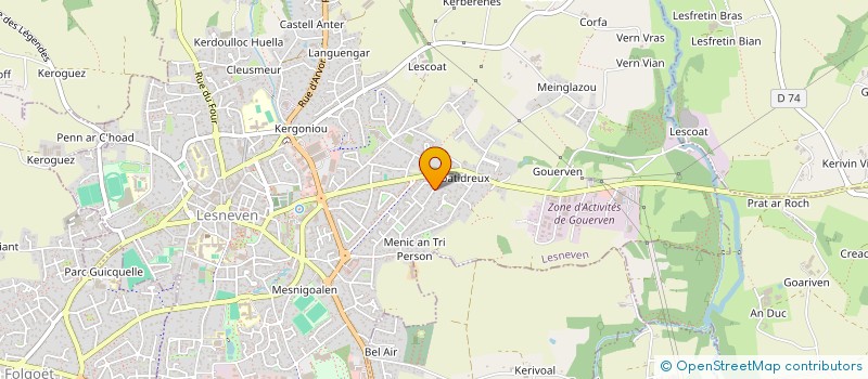 localisation de l'entreprise AGATE  LESNEVEN