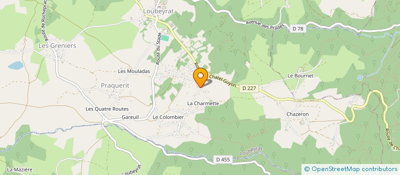 localisation de l'entreprise AGB  LOUBEYRAT