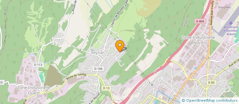 localisation de l'entreprise AGB HOUSE à OYONNAX