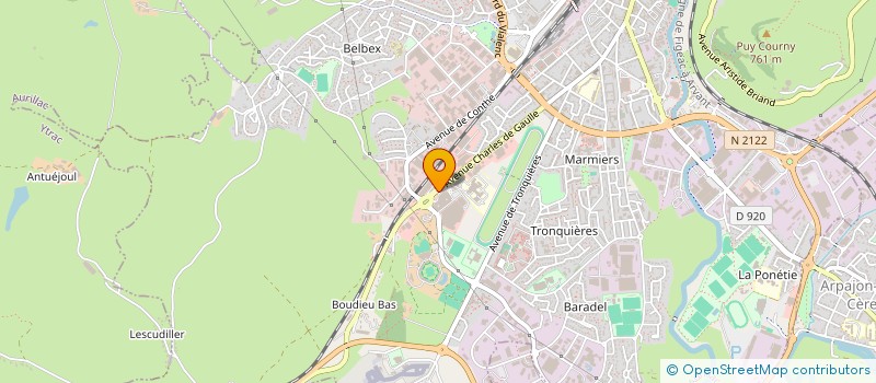 localisation de l'entreprise AGB15 à AURILLAC