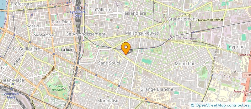 localisation de l'entreprise AGBE ETANCHEITE-BARDAGE  LYON