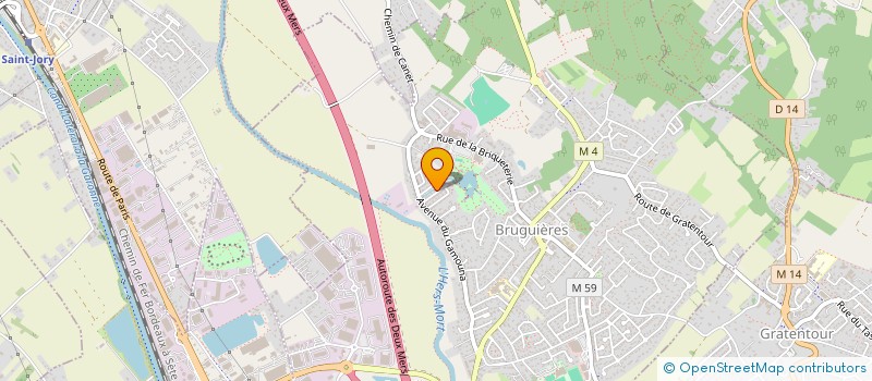 localisation de l'entreprise AGC à BRUGUIERES