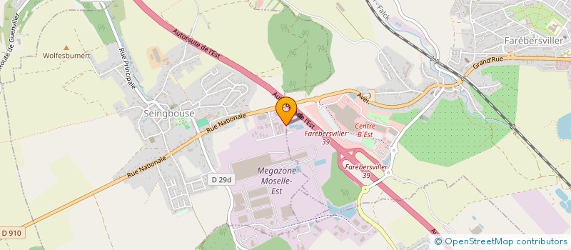 localisation de l'entreprise AGC GLASS SEINGBOUSE à SEINGBOUSE