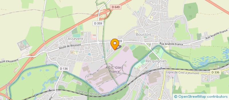 localisation de l'entreprise AGC GLC à BOUSSOIS