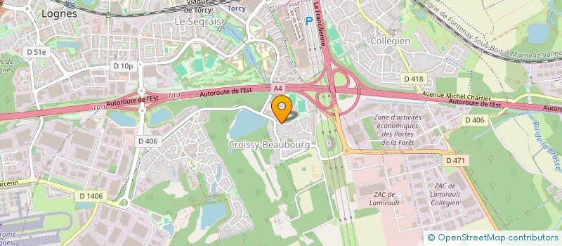 localisation de l'entreprise AGCB AEROBIC GYM CROISSY BEAUBOURG  CROISSY-BEAUBOURG