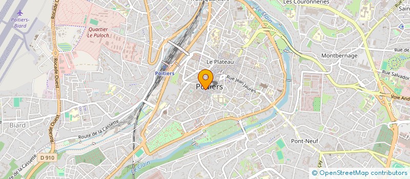 localisation de l'entreprise AGCE CENT MUTUELLE POITIERS à POITIERS
