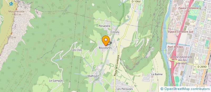 localisation de l'entreprise AGCE D'ARCHITECTURE ARGENTIER BENEDETTO  CLAIX