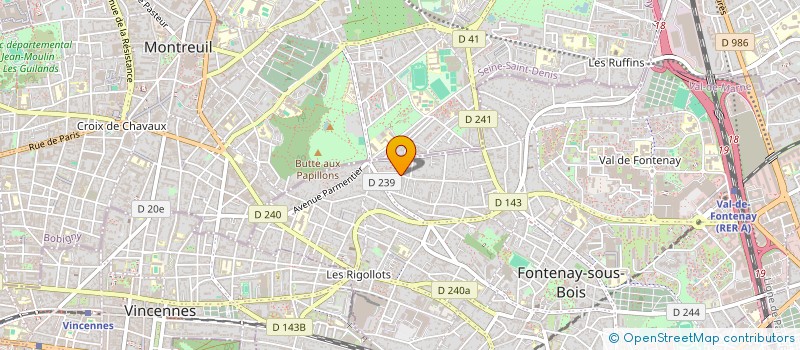 localisation de l'entreprise AGCE DE PROTECTION SCE ET SECURITE à FONTENAY-SOUS-BOIS