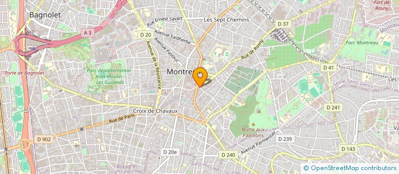 localisation de l'entreprise AGCE DEPART INFORM.LOGEMENT SEINE ST-DEN à MONTREUIL