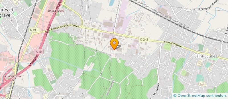 localisation de l'entreprise AGCE DISTRIBUTION VINS BORDEAUX à SAINT-LOUBES