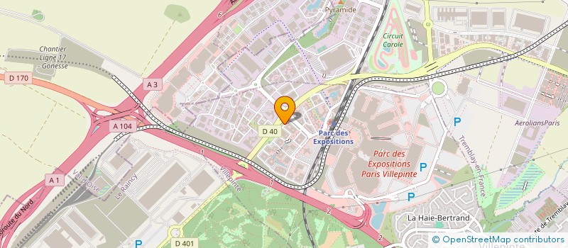 localisation de l'entreprise AGCE FRANCAISE PROFESSIONNELS SECURITE à VILLEPINTE